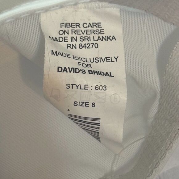 David’s Bridal White Crinoline Petticoat 6 NWT Wedding Dress Slip 2-Tier Prom - Picture 6 of 8